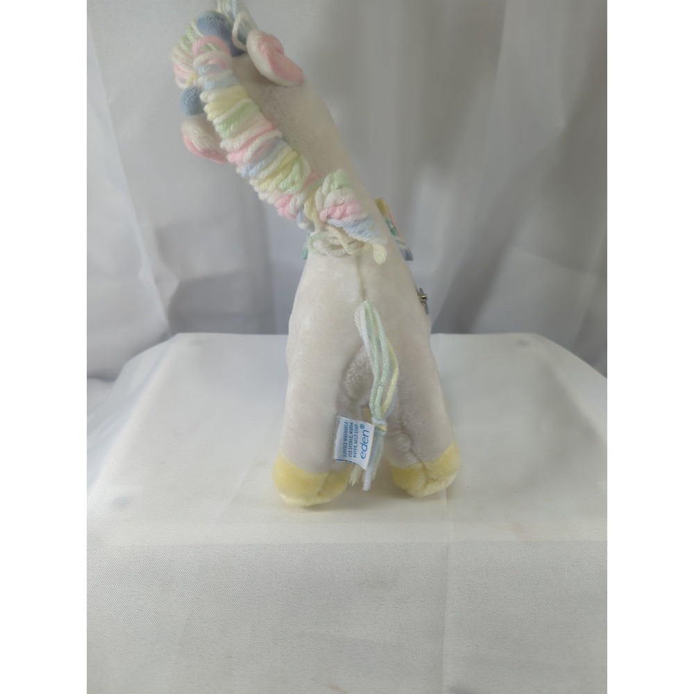 Vintage Eden Musical Wind Up Giraffe Pastel Colors Stuffed Plush Toy Neck Moves - Picture 3 of 7